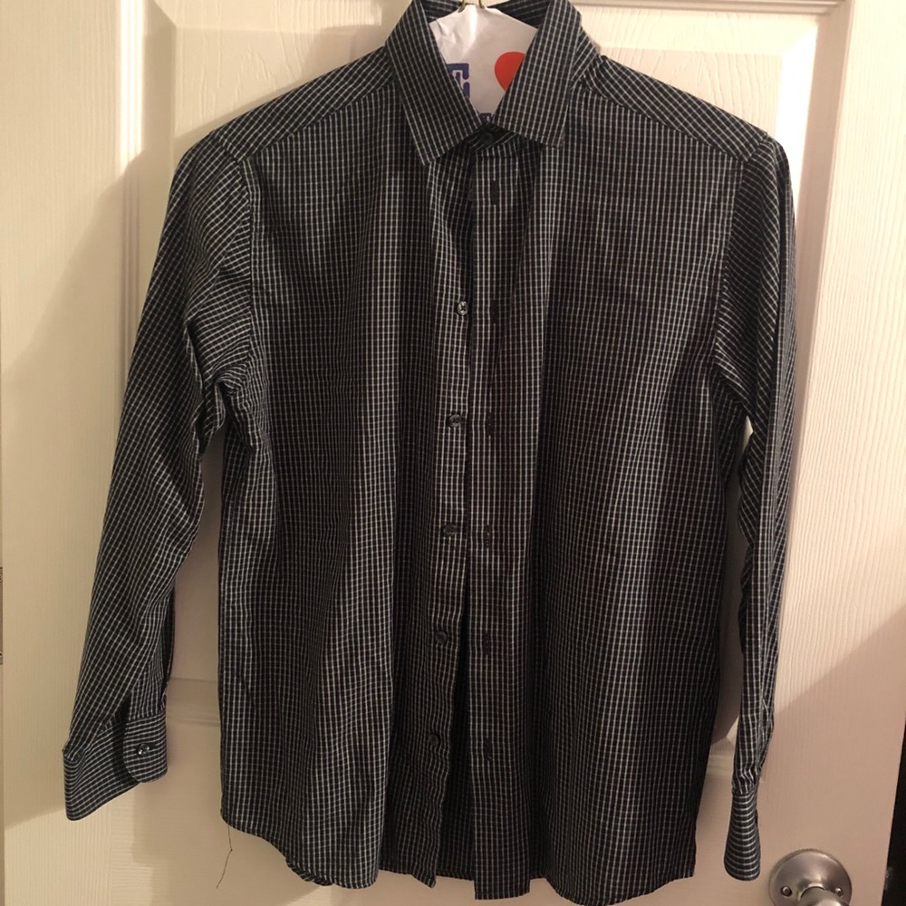 CHAPS Black/ White Button Down Button Up Shirt L